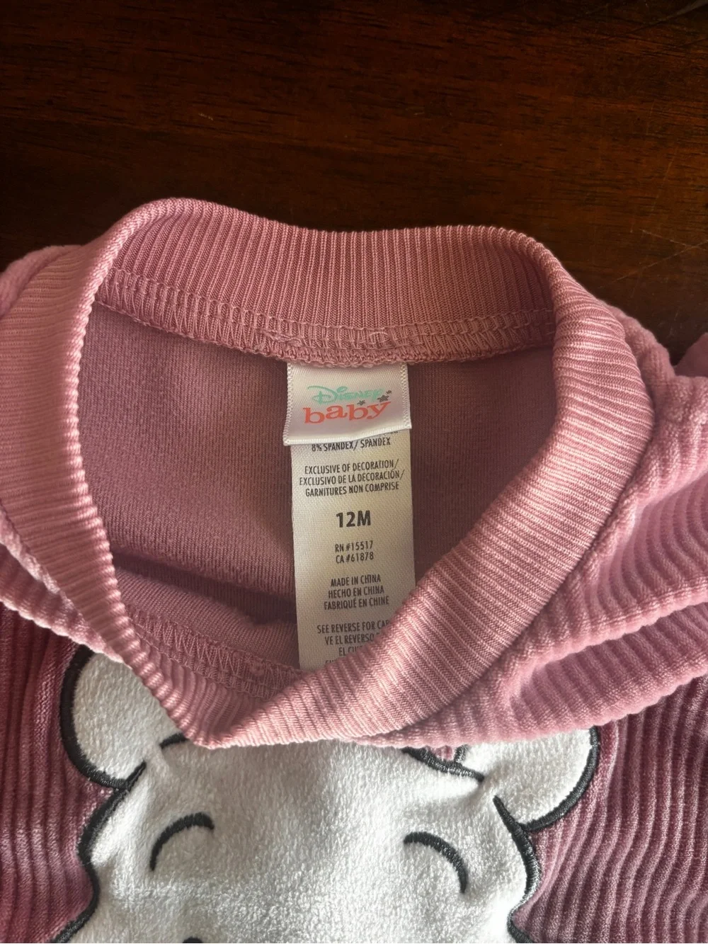 Disney Pink Corduroy Pajama Set with Winnie the Pooh Graphic